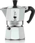 Bialetti Moka Express 0001164 Espresso-Kanne 4 Cups Silber