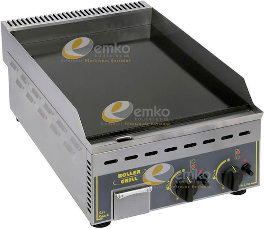 Roller Grill LPG Commercial Flat Top Griddle Steel 40x70x25cm 6.4kW with Flat Grill Plate