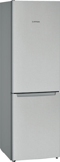 Pitsos Combină frigorifică 305lt Total NoFrost Î186xL60xA66cm. Inox PKNB36NLE0