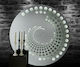 Ploumatos Wall Clock Mirror Silver Ø116cm