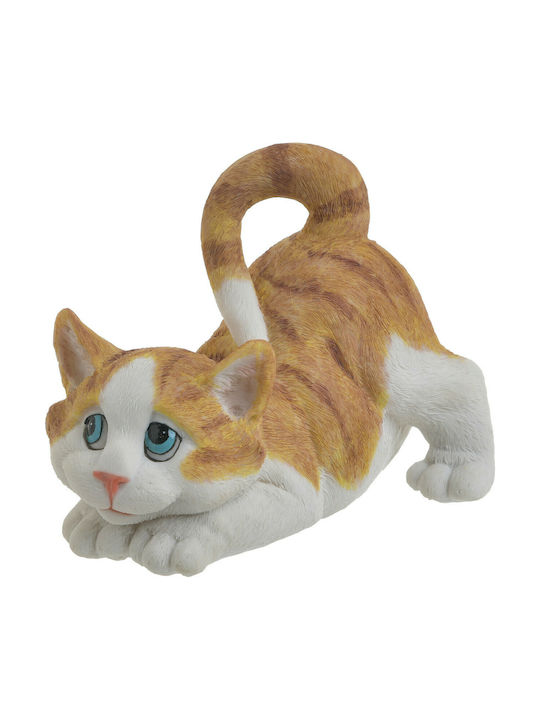 Inart Decorative Cat Polyresin 3-70-146-0417 17x12x13cm 1pcs