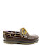 America Men's Leather Boat Shoes Brown