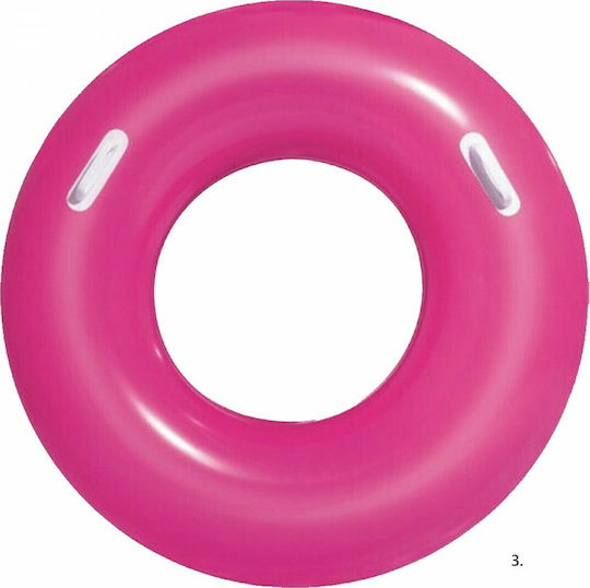 Bestway Kinder Schwimmring mit Griffen und Durchmesser 91cm. ab 3 Jahren Fuchsie 15519