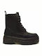 Wrangler Women's Leather Combat Boots Black