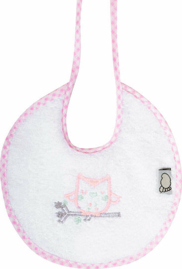 Figlio Bino Bib Fabric with Lace Band Pink