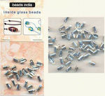 Beads India Ακροδέκτης Ασημί με Μεταλλικό Τελείωμα 7x4mm 24τμχ