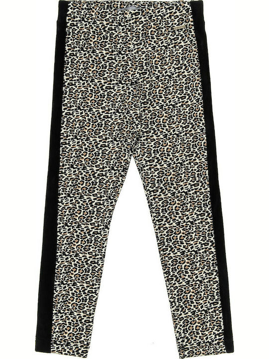 Alouette Leggings pentru Copii Lung Multicolor Κολάν Leopard