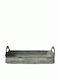 Atmosphera Metallic Rectangular Decorative Tray Vintage Zinc 53x33x7.5cm