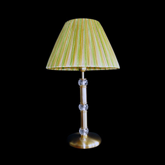 DITS Lighting Dits Lighting Метална Настолна лампа с Зелен Абажур и Сребрист Основа