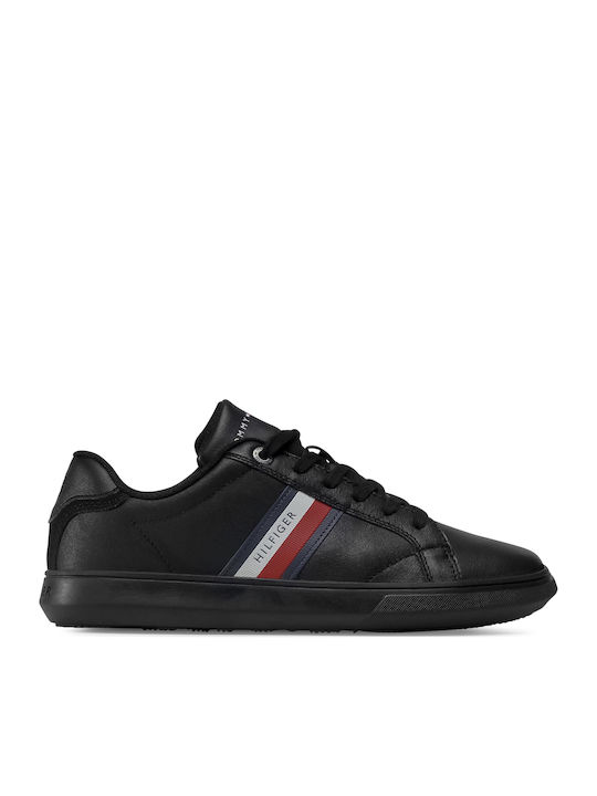 Tommy Hilfiger Essential Leather Cupsole Men s Sneakers Black