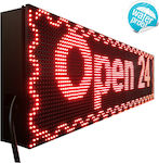 Rolling LED Sign One - Sided Waterproof 167x40cm Red