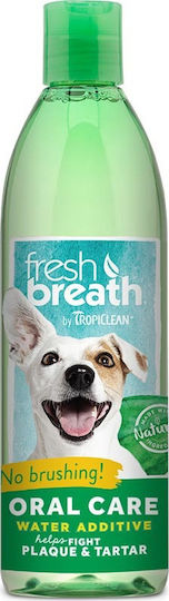 Tropiclean Fresh Breath Oral Care Bay Leaf Mint Dog Mouth Wash against Bad Breath for Small Breeds 470ml with Green Tea Leaves