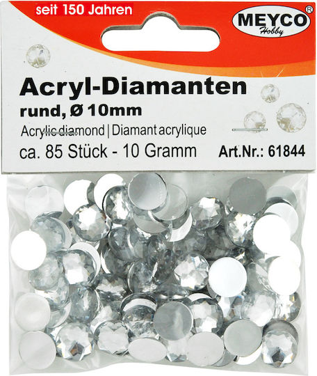 Meyco Craft Sequins Πούλιες Στρας Διαμαντάκια 6mm 200τμχ Silver 200pcs
