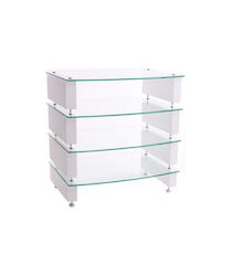 Custom Design Milan 6 Έπιπλο Hi-Fi White/Clear Glass