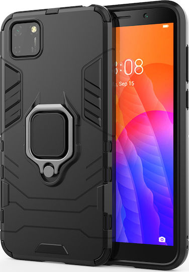 Hurtel Ring Armor Задна корица Пластмаса Черен (Huawei Y5p)