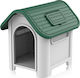 Vesta Tall Dog House Dog House Plastic Outdoor Green 72x87x75.5cm