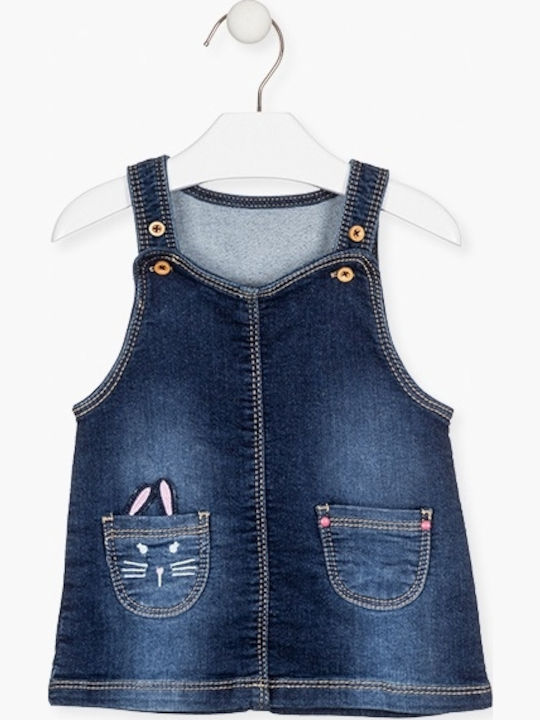 Fustă Salopetă pentru Copii din Denim Albastru
