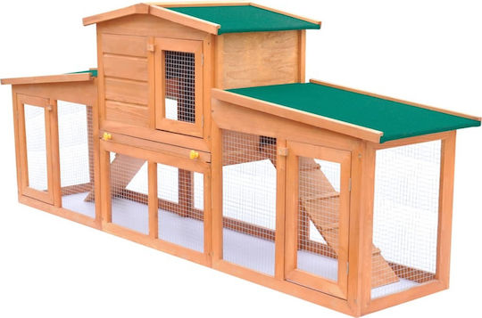 vidaXL 170163 Wooden Cage for Rabbits 190x46x85cm