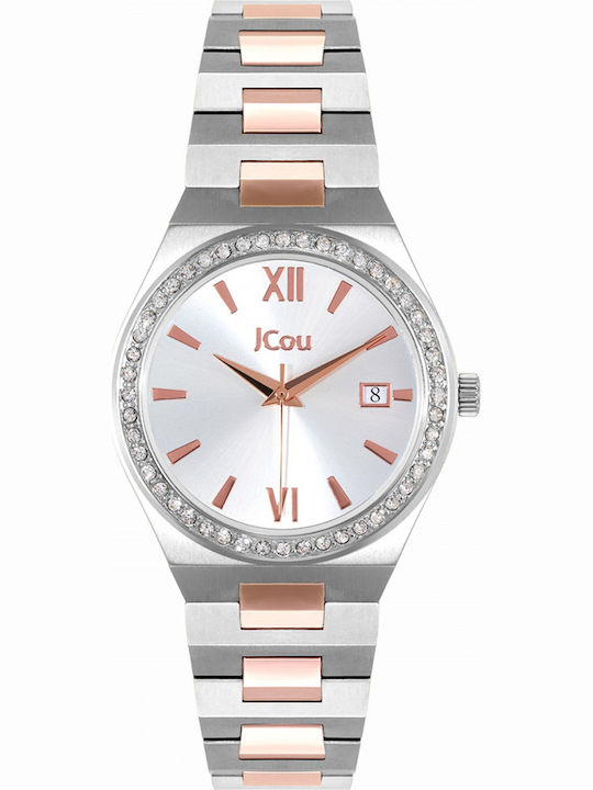 Jcou Esther Women's Watch with Silver Metal Bra...