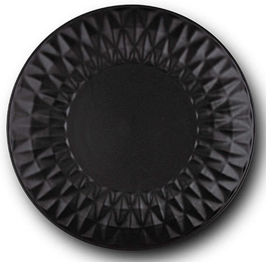 Nava Soho Classic Πιάτο Γλυκού Κεραμικό Μαύρο με Διάμετρο 20cm