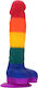Dream Toys Colourful Love Dildo Ρεαλιστικό Dildo με Όρχεις και Βεντούζα Colourful 20cm