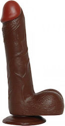 Toyz4lovers Real Rapture Natural Living Realistic Dildo with Scrotum & Suction Cup Brown 23cm