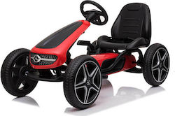 Mercedes-Benz Kids Foot-to-Floor Go Kart One-Seater with Pedal Red