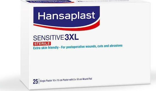 Hansaplast Sensitive Sterilized Plasters 3XL 15x10cm 25pcs