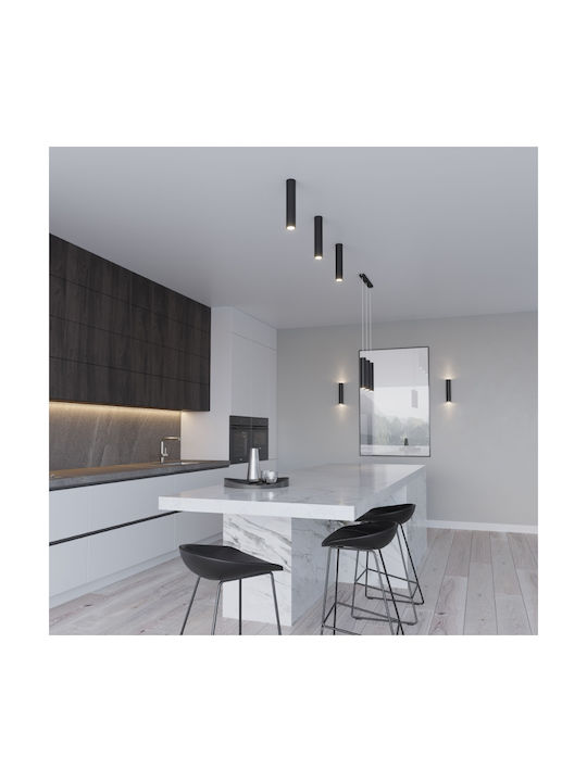 Sollux Lagos 1 Lustră Negru cu Dulie GU10 14x14...