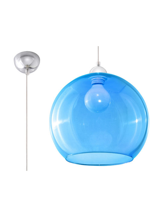 Sollux Ball Pendant Light Suspension for Socket E27 Blue