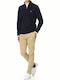 Lacoste Men's Long Sleeve Blouse with Zipper Navy Blue