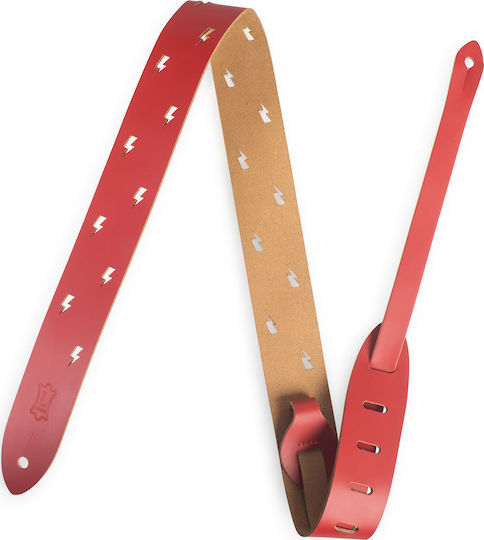 Levys MJ12LBC 1.5" Kids Lightning Bolt Punch Out Red