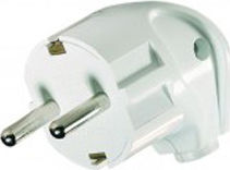 Universe Male Schuko Plug Corner White