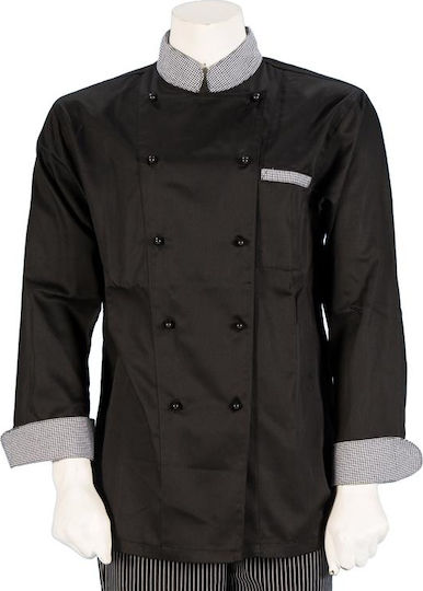 Fabrik Σακάκι Σεφ Unisex Μαύρο με Μακρύ Μανίκι MARK711