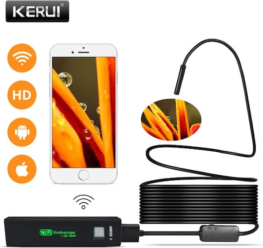 Kerui Ενδοσκοπική Κάμερα Wi-Fi για Κινητό με Ανάλυση 1280x720 pixels και Καλώδιο 2m