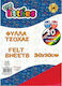The Littlies Filz 10 Blätter Korkplatten 20x30 2mm 10 Farben 000646667 30x20cm