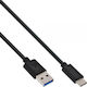 InLine USB 3.1 Cable USB-C Male - USB-A 27W PD Black 1.5m