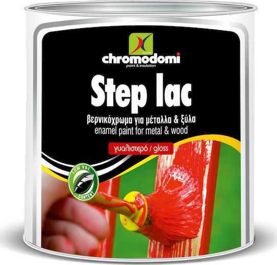 Χρωμοδομή Βερνικόχρωμα Διαλύτου Step Lac 0.75lt Μαύρο Γυαλιστερό