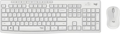 Logitech MK295 Silent Wireless Keyboard & Mouse Set English US White