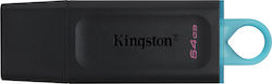 Kingston DataTraveler Exodia 64GB USB 3.2 Stick Negru