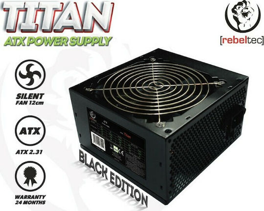 Rebeltec Titan 400W Black Computer Power Supply Full Wired