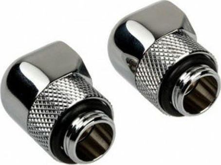 Corsair Hydro X Series 90° Rotary Adapter Twin Pack Fittings Ασημί