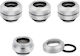 Corsair Hydro X Series XF Hardline 12mm OD Fitting Four Pack Fittings Silver