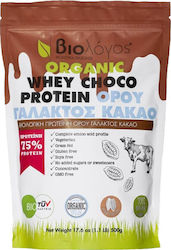 Viologos Organic Whey Choco Protein 75% Biologisch Molkenprotein Glutenfrei mit Geschmack Kakao 500gr