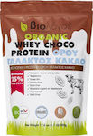 Βιολόγος Organic Whey Choco Protein 75% Biologisch Molkenprotein Glutenfrei mit Geschmack Kakao 500gr