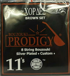 Prodigy Bronwn Σετ Χορδών Silver Plated 11 - 28" 8 String Bouzouki Prodigy Bronwn Σετ Χορδών Silver Plated 11 - 28" 8 String Bouzouki