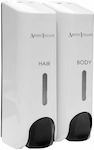 Artisti Italiani Διπλός διανεμητής Commercial Cream Soap Dispenser 2x175ml White