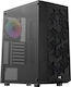 Aerocool Hive FRGB v3 Gaming Midi Tower Computer Case with Window Panel Black