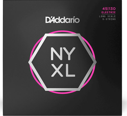 Daddario NYXL Bass 5-String Einstellen Chord Nickel gewickelt Μπάσου 45 - 130" Regelmäßige Leichte/Long Scale