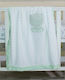 GM Home Decke Wickeltücher für Kinderzimmer Baby Collection Froggy Vlies Weiß 75x100cm